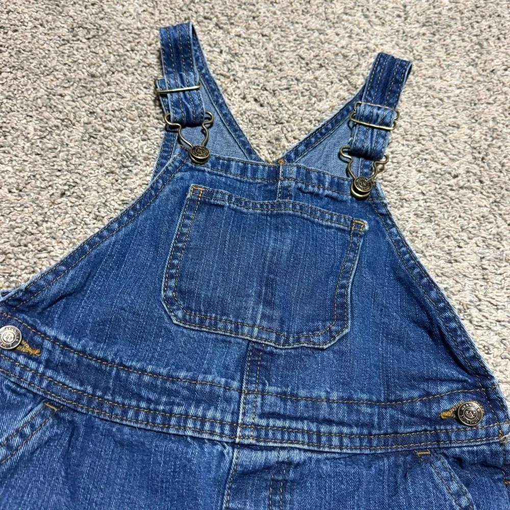 Vintage Wrangler Kids Denim Overalls Size 5T Blue Jeans Carpenter Bib Y2K